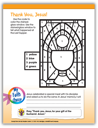 RCL Benziger Triduum Resources: Thank You, Jesus! Activitiy